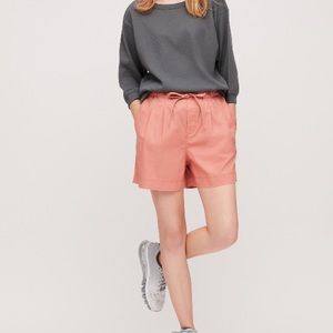 UNIQLO pink cotton/linen shorts